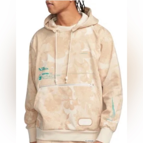 Nike Other - NWT‎ Men's Nike DRI-FIT Standard Issue Basketball Pullover Beige Hoodie Sz XL
